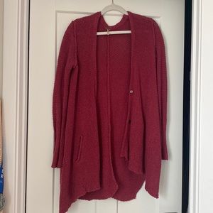 Free People Red Oversized Cardigan